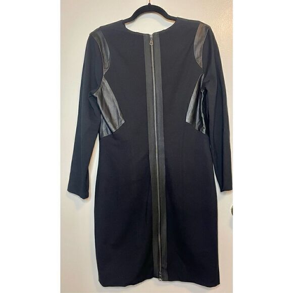 DS Lab black body con dress with leather panel inserts size 12 - Picture 7 of 14